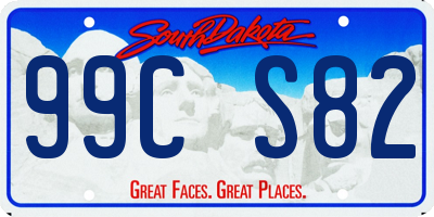 SD license plate 99CS82