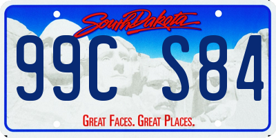 SD license plate 99CS84