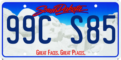SD license plate 99CS85
