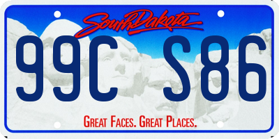 SD license plate 99CS86