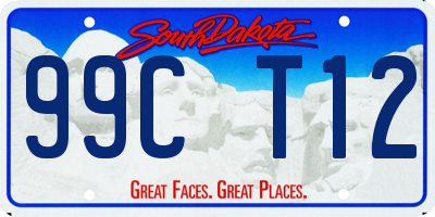 SD license plate 99CT12