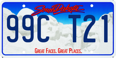 SD license plate 99CT21