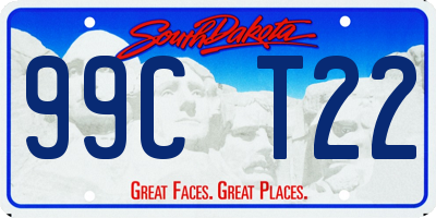 SD license plate 99CT22