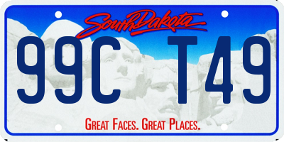 SD license plate 99CT49