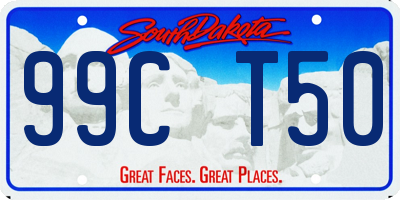 SD license plate 99CT50