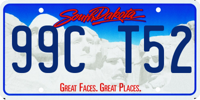 SD license plate 99CT52