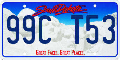 SD license plate 99CT53