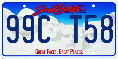 SD license plate 99CT58