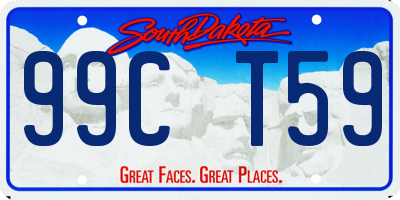 SD license plate 99CT59