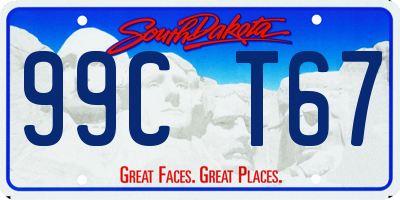 SD license plate 99CT67