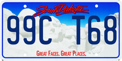 SD license plate 99CT68