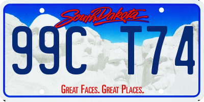 SD license plate 99CT74