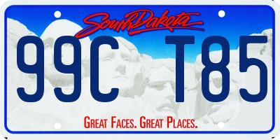 SD license plate 99CT85