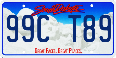 SD license plate 99CT89