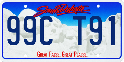 SD license plate 99CT91