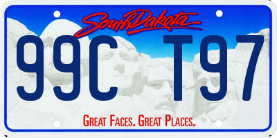 SD license plate 99CT97