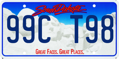 SD license plate 99CT98