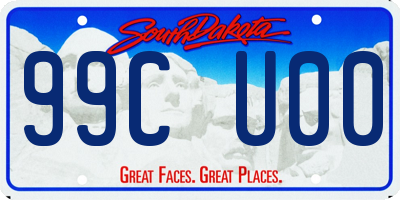 SD license plate 99CU00