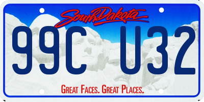 SD license plate 99CU32