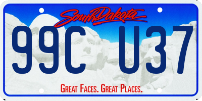 SD license plate 99CU37