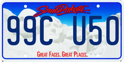 SD license plate 99CU50