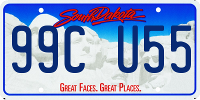 SD license plate 99CU55