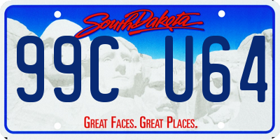 SD license plate 99CU64