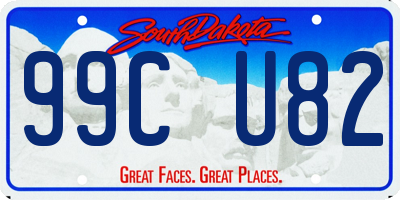SD license plate 99CU82