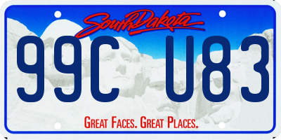 SD license plate 99CU83