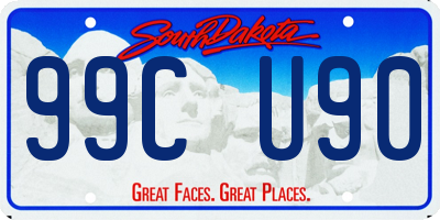 SD license plate 99CU90