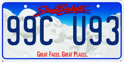 SD license plate 99CU93