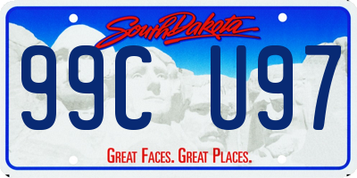 SD license plate 99CU97