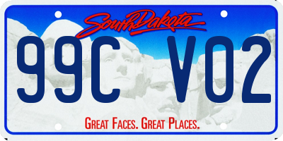 SD license plate 99CV02