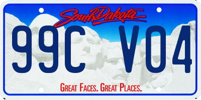 SD license plate 99CV04