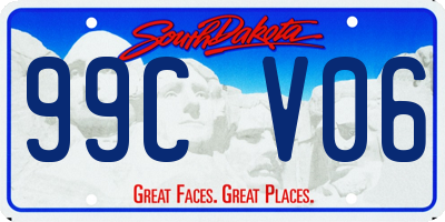 SD license plate 99CV06