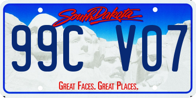 SD license plate 99CV07