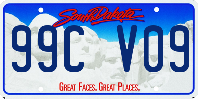 SD license plate 99CV09