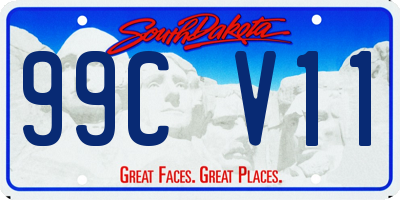 SD license plate 99CV11
