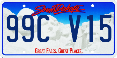 SD license plate 99CV15