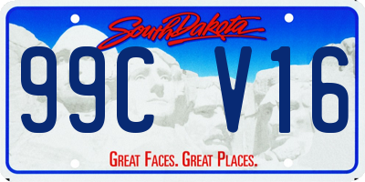 SD license plate 99CV16