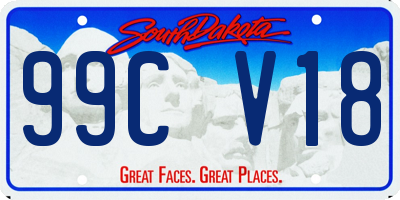 SD license plate 99CV18