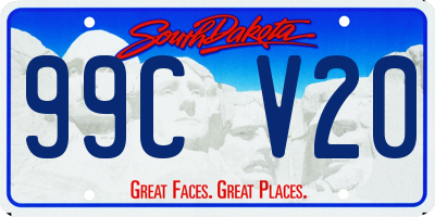 SD license plate 99CV20