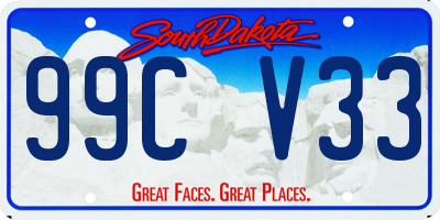 SD license plate 99CV33