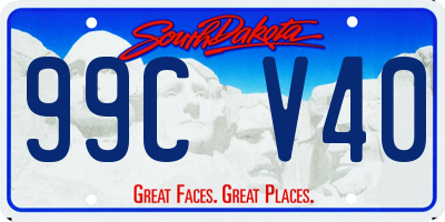SD license plate 99CV40