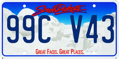 SD license plate 99CV43