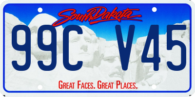 SD license plate 99CV45