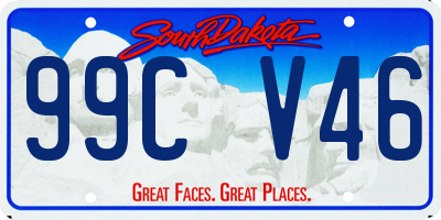 SD license plate 99CV46