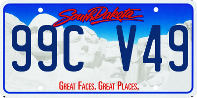 SD license plate 99CV49