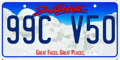 SD license plate 99CV50