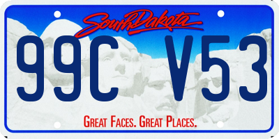 SD license plate 99CV53